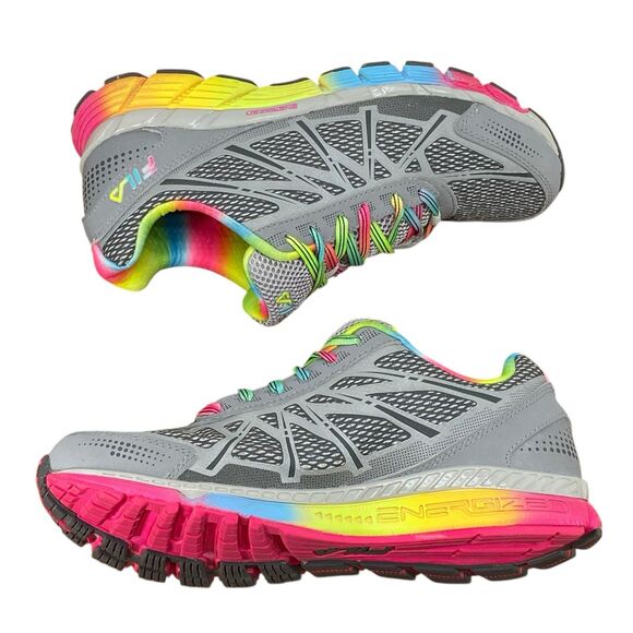 FILA Windmill Energized Women’s Sz 8 Neon Rainbow Coolmax Running Shoes (HF27) - Picture 6 of 11